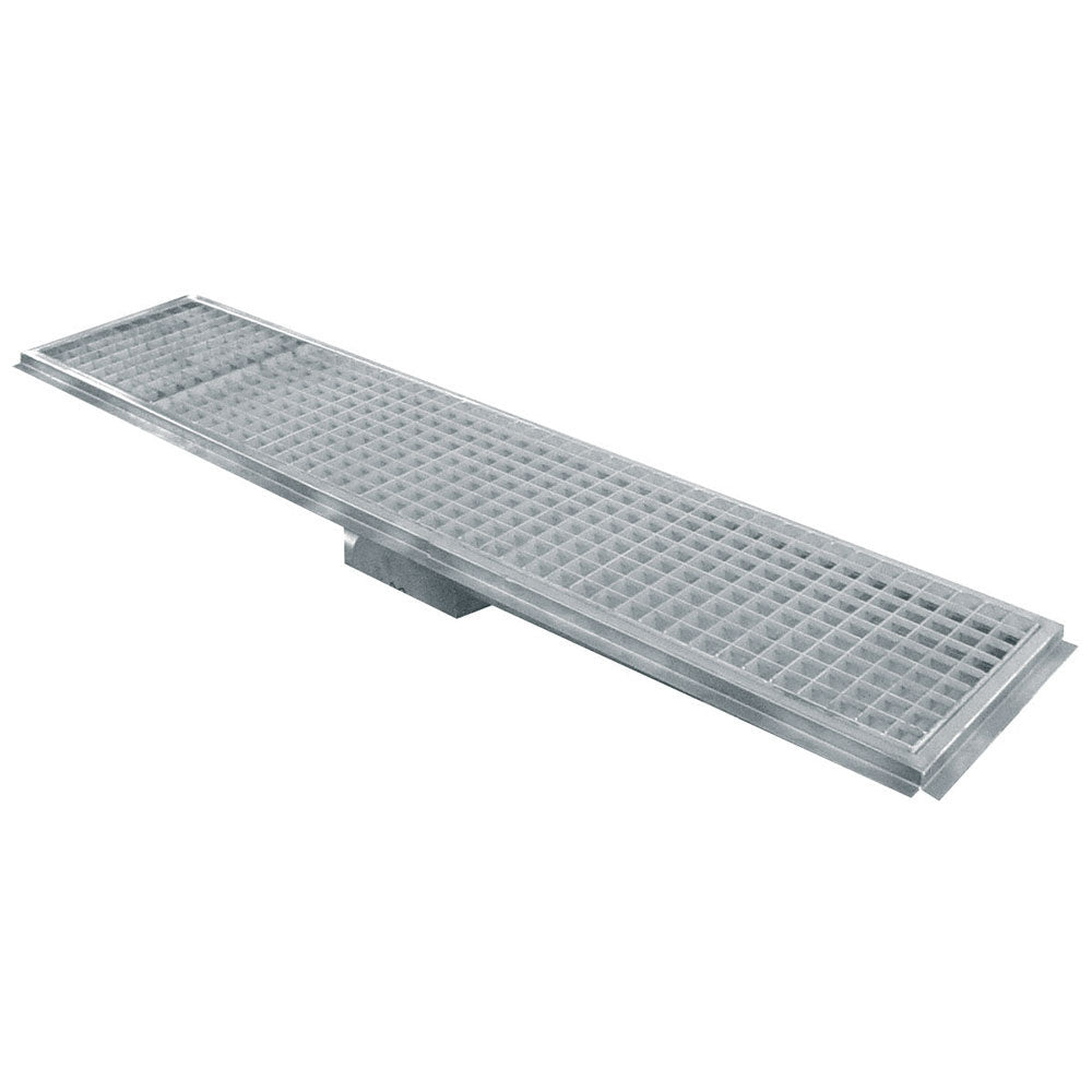 Bodenrinne aus Edelstahl 900x300, horizontalem Ausgang