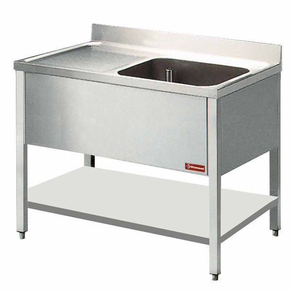 Diamond Spültisch 1 Becken, Abtropffläche links