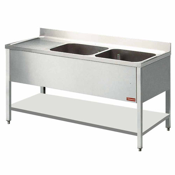 Diamond Spültisch 2 Becken und 1 Abtropffläche