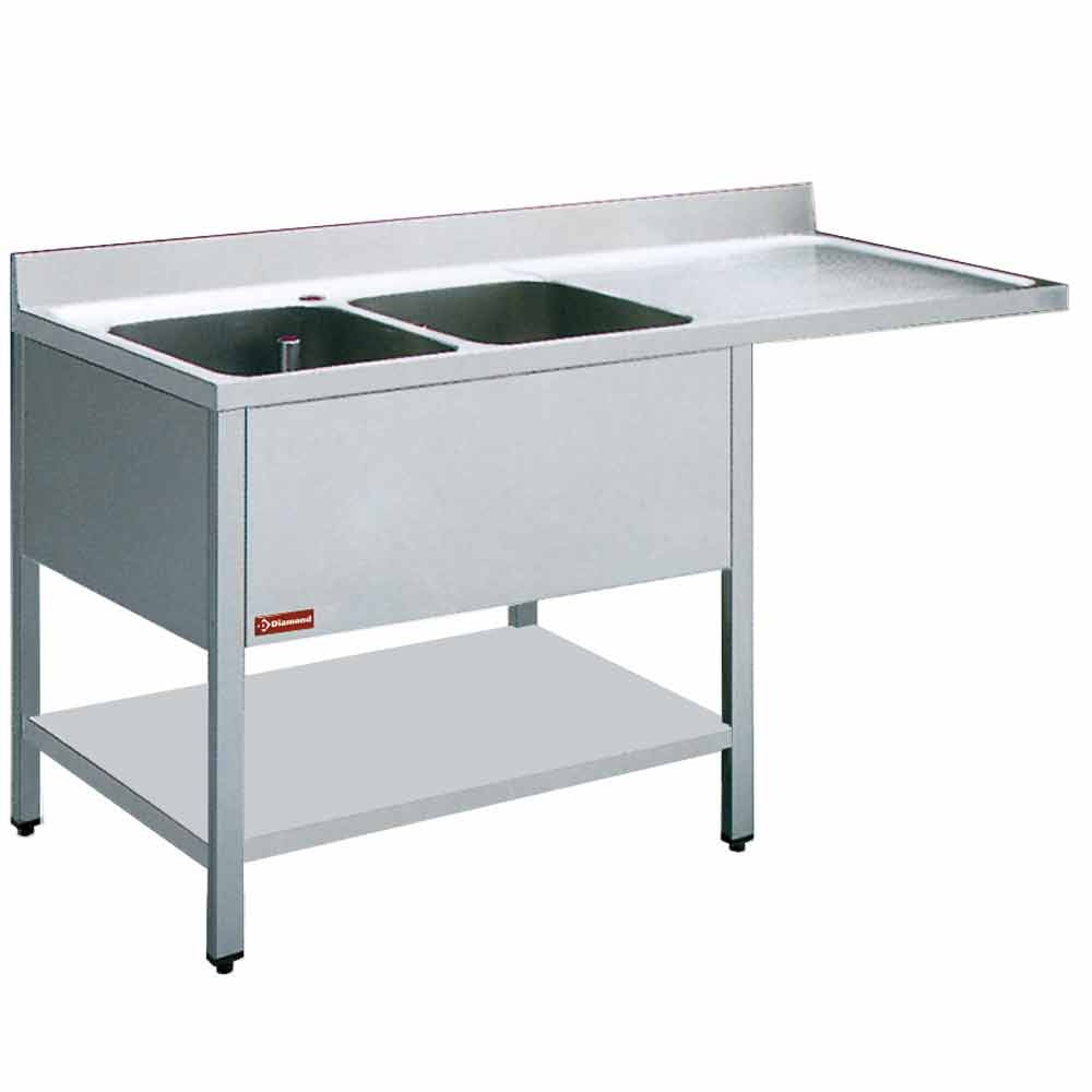 Diamond Spültisch 2 Becken und 1 Abtropffläche