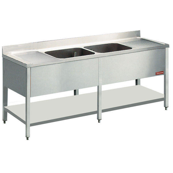 Diamond Spültisch 2 Becken und 2 Abtropfflächen