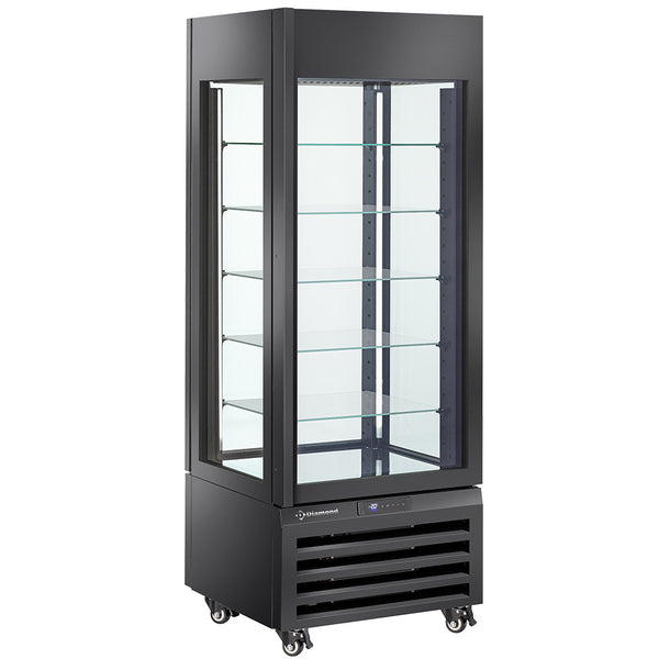 Diamond Volle Vitrine 440 Lt., 5 Glasstufen, belüftet - PASTRY - SCHWARZ