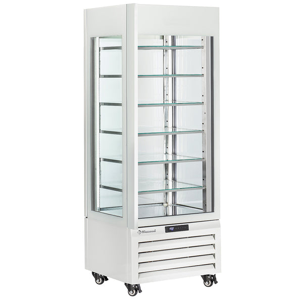 Diamond Vitrine "FULL verglast" 440 Lt., 6 Glasstufen, statisch - ICE CREAM - WEISS