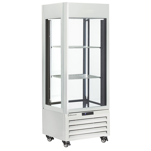 Diamond Vollverglaste Vitrine" 440 l, 1 Ebene + 2 Regale, belüftet - WINE - WEISS