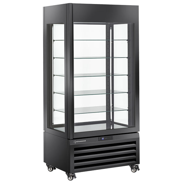 Diamond Volle Vitrine 600 Lt., 5 Glasstufen, belüftet - ICE CREAM & PASTRY - SCHWARZ
