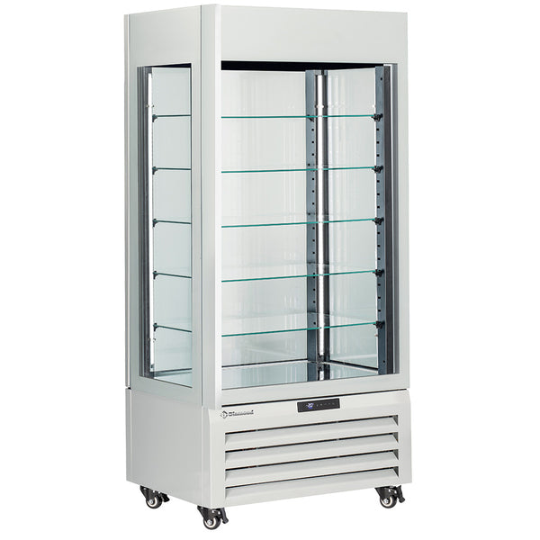 Diamond Volle Vitrine 600 Lt., 5 Glasstufen, belüftet -  PASTRY - WEISS