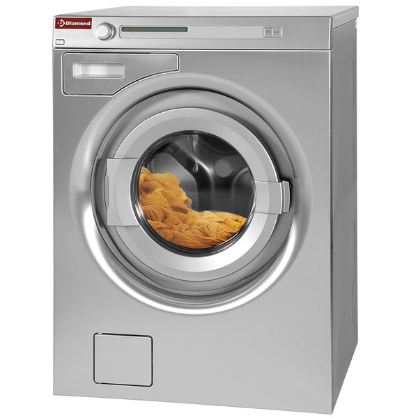 Diamond Waschmaschine 8 kg "Edelstahl-Titanium", mit Ablaufpumpe