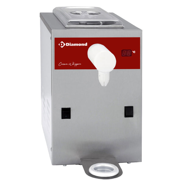 Diamond Sahnemaschine gekühlt aus Edelstahl, 5 L Behälter (150 L/Std.)