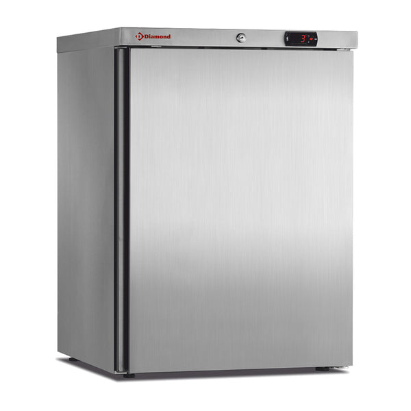 Diamond Kühlschrank, belüftet, 150 Liter. aus Edelstahl