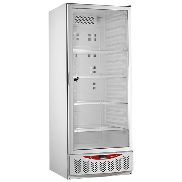 Diamond Belüfteter Kühlschrank, Glastür, 525 Liter, GN2/1+600x400, weiß