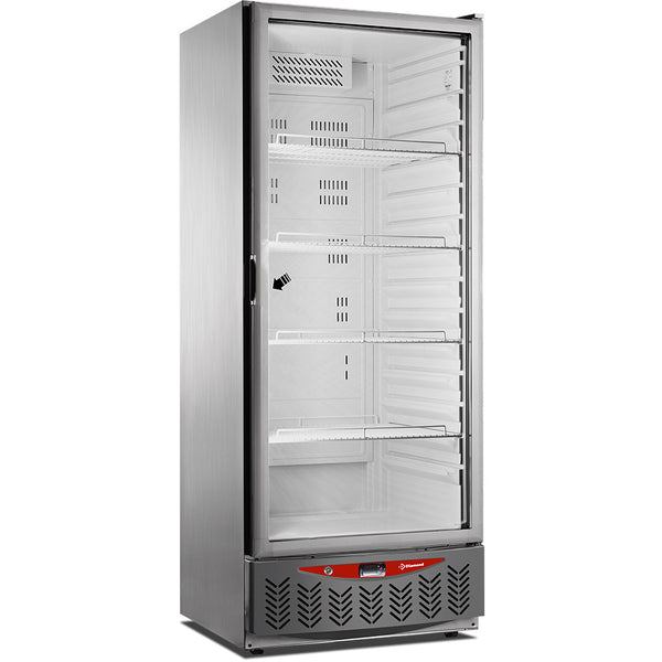 Diamond Umluftkühlschrank, 525 Liter, Glastür, GN2/1+600x400, Edelstahl
