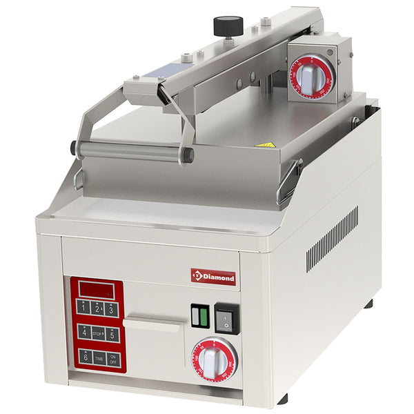Diamond Glatte, verchromte Clam Grill, 2x 230/1V