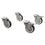 Diamond Set 4 schwenkende Räder, ''galvanisiert'', 2 Bremsen