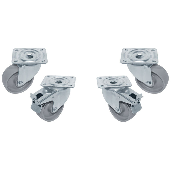 Diamond Set 4 Räder, Ø100 schwenkend, 2x Bremsen