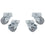 Diamond Set 4 Räder, Ø100 schwenkend, 2x Bremsen