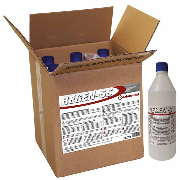 Diamond Behandlungsmittel für Oberflächen aus Edelstahl 9 FL. x 1 KG