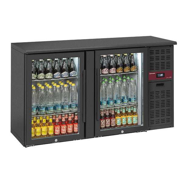 Diamond Flaschenkühlschrank 2 Glastüren, 320 Liter, verstellbare Füße