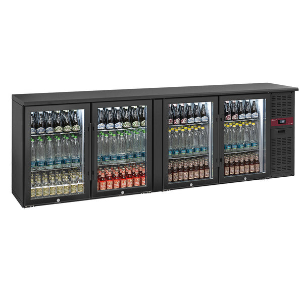 Diamond Flaschenkühlschrank 4 Glastüren, 620 Liter, verstellbare Füße