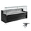 Refrigerated display counter with straight glass panel 90°, with  reserve - BLACK + Option: Frame on 4 wheels, 2 with brakes