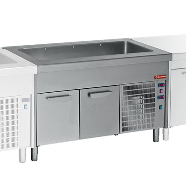 Diamond Element Kühlwanne auf Kühlunterbau 6x GN 1/1