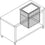 Diamond Neutraler Spülmaschinenkorbspender 500x500 mm
