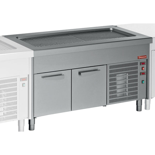 Diamond Element Kühlplatte auf Kühlunterbau 4x GN 1/1