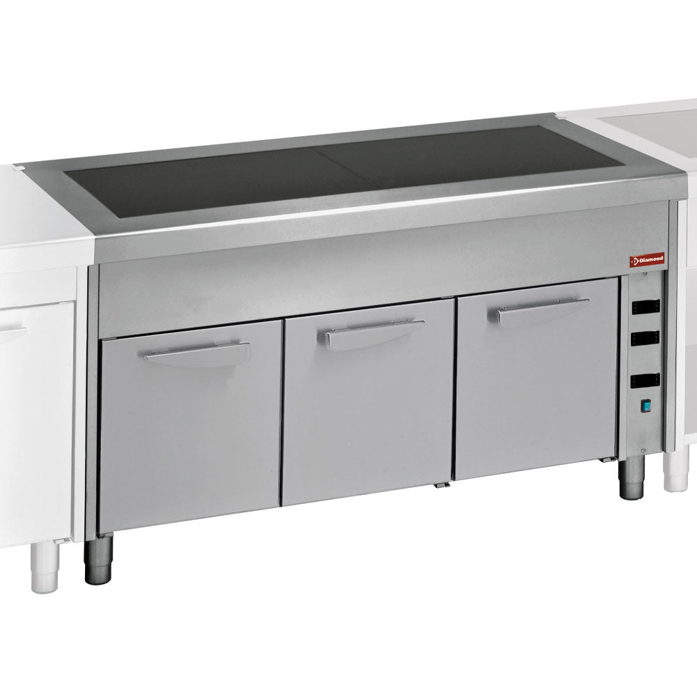 Diamond Element Glaskeramik auf Wärmeschrank 4x GN 1/1