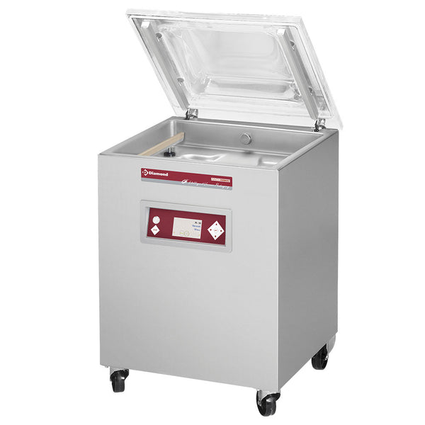 Diamond Vakuummaschine, Edelstahlbehälter 600x475xh200 mm. -63 m3/Std. LCD-Bildschirm