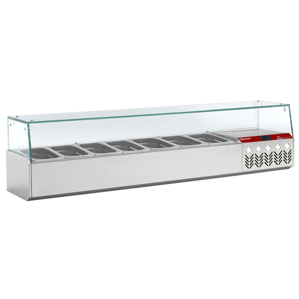 Diamond Kühlaufsatz GN 7x 1/4, mit gerader Glasscheibe