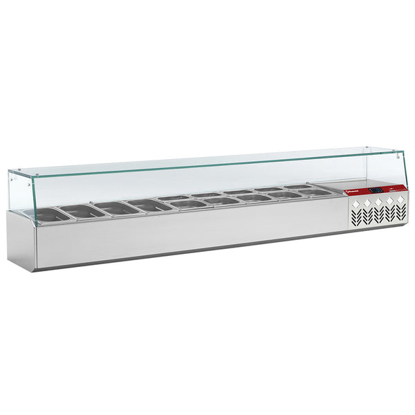 Diamond Kühlaufsatz GN 9x1/4, mit gerader Glasscheibe