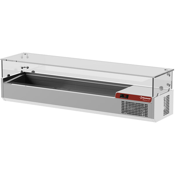 Diamond Saladette mit Glas 1600 mm.