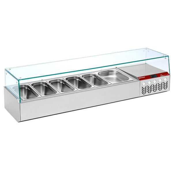 Diamond Kühlaufsatz GN 6x1/3, mit gerader Glasscheibe