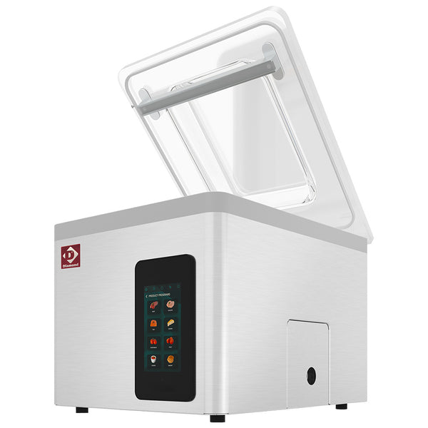 Diamond Vakuummaschine, Edelstahltank 370x350xh150 mm. 16 m3/h TOUCH-Bildschirm