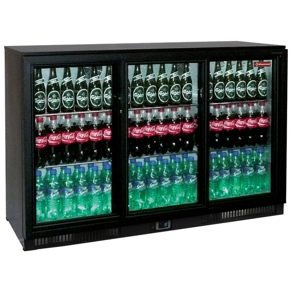 Flaschenkühlschränk, 3 Schiebetüren, 343 Liter