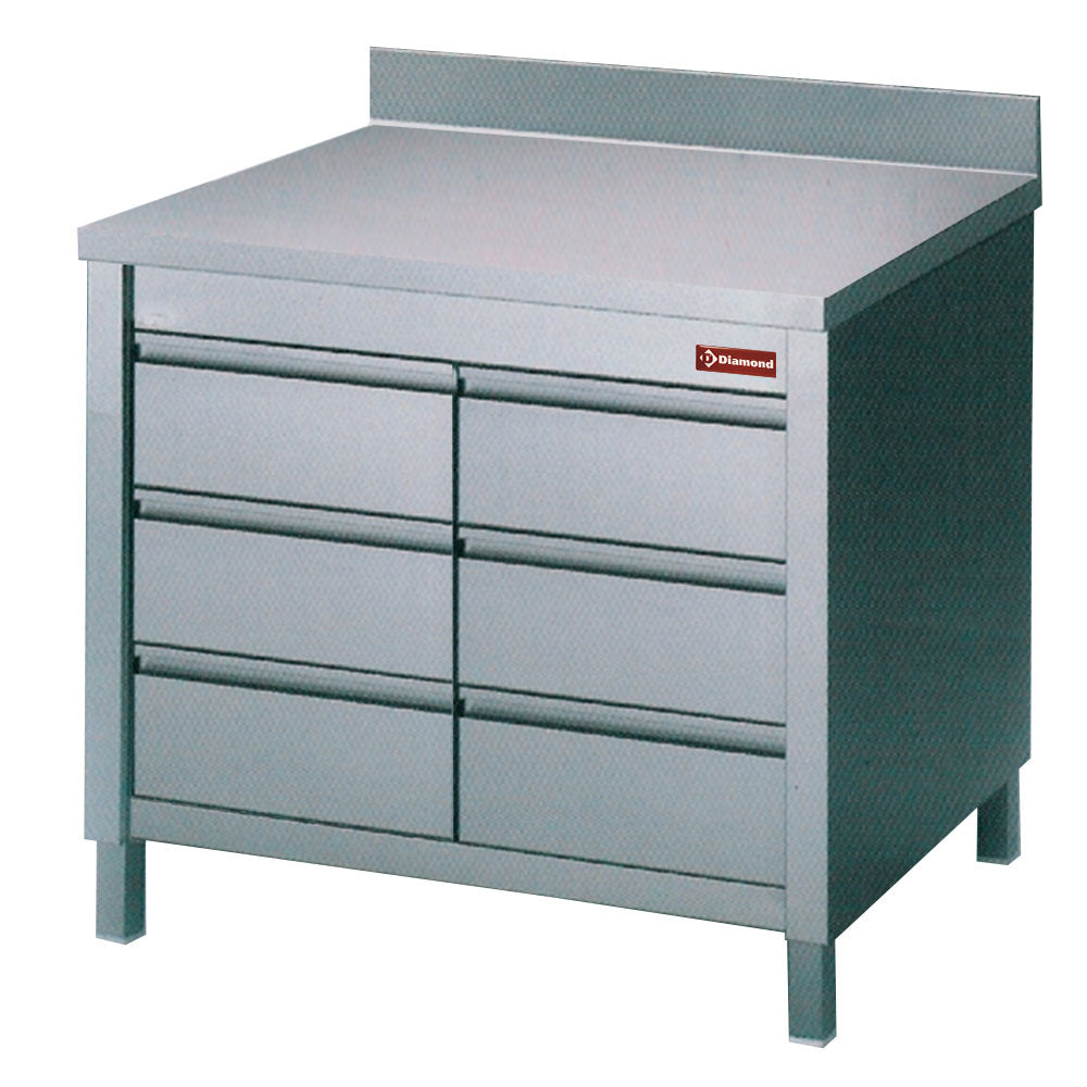 Diamond Arbeitsschrank mit 6 Schubladen GN1/1
