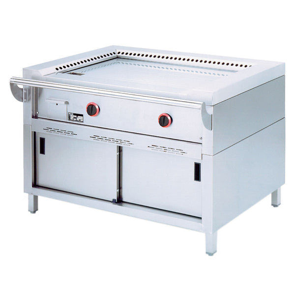 Diamond Gas "Teppanyaki" Platte, 2 Zonen (2x 7 kW), Unterschrank