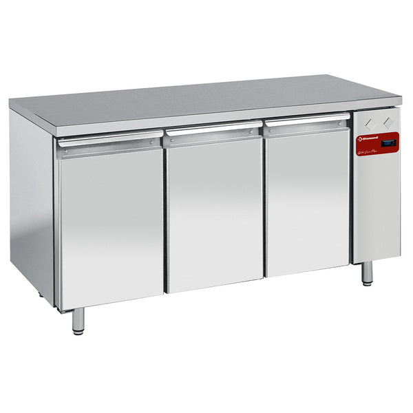 Diamond Kühltisch, belüftet, 3 Türen GN 1/1, (ohne Aggregat)