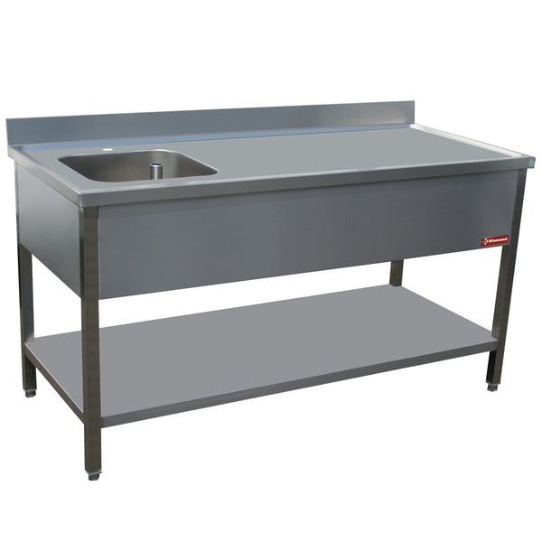 Diamond Kochtisch 1 Becken links 400X400XH275