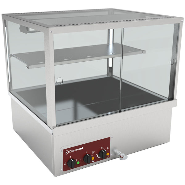 Diamond Wärmevitrine, Bain-Marie 2x GN 1/1 Panorama