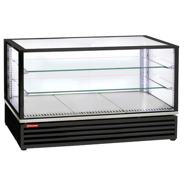 Diamond Kühlvitrine, Belüfted, EN oder GN, 3 Ebenen, SCHWARZ