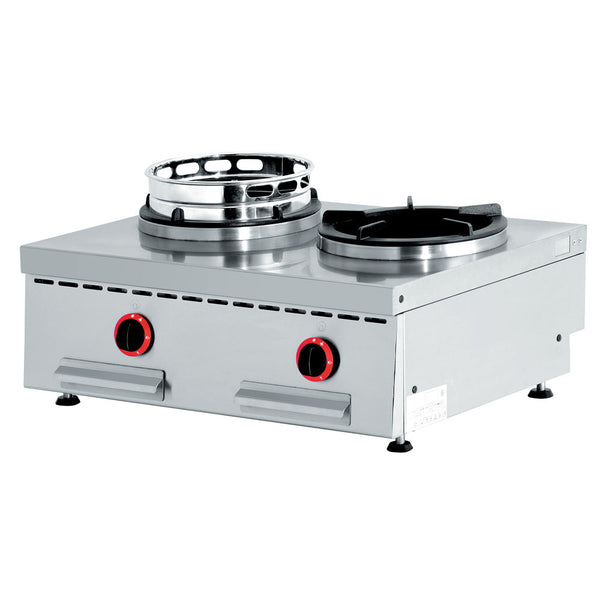 Diamond Gas Wok Tischmodell, 2 Brenner (2x 13 kW)