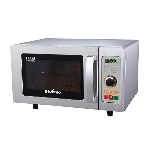 Diverso Mikrowellenofen aus Edelstahl, 1000 W. (25 Lt), Mechanische