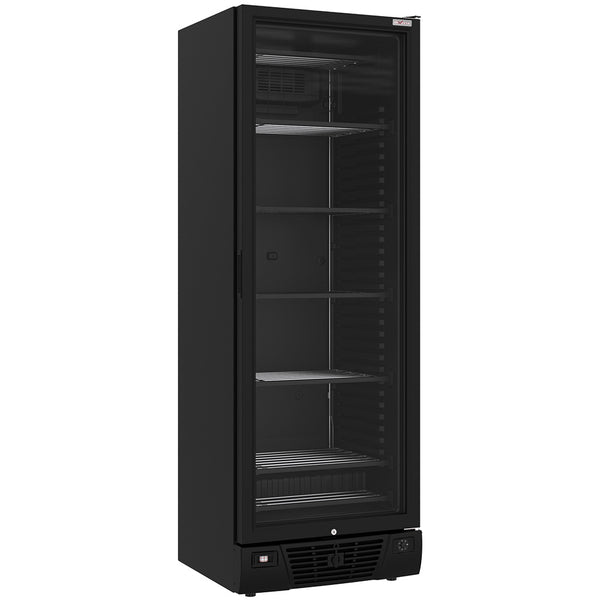Negative belüftete Vitrine 382 Liter - 5 feste Ebenen - SCHWARZ