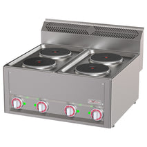 DIVERSO Elektroherd 4 Herdplatten, -Top-
