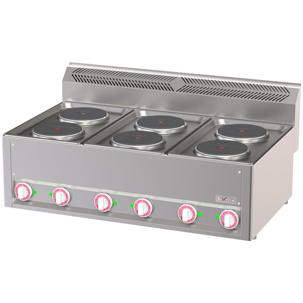 DIVERSO Elektroherd 6 Herdplatten, -Top-