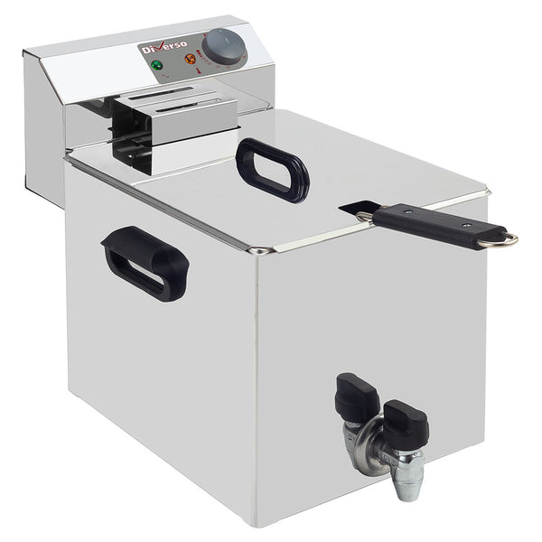 Diverso Elektro -Tischfriteuse 8 Liter + Ablasshahn