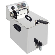 Diverso Elektro-Tischfriteuse 10 Liter + Ablasshahn
