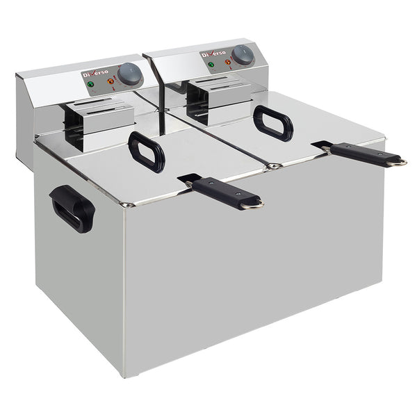 Diverso Elektro -Tischfriteuse 2x 7 Liter