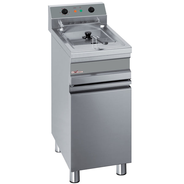 Diverso Elektro-Friteuse, 1 Becken für 14 Liter mit Unterschrank