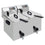 Diverso Elektro -Tischfriteuse 2x 8 Liter + Ablasshahn